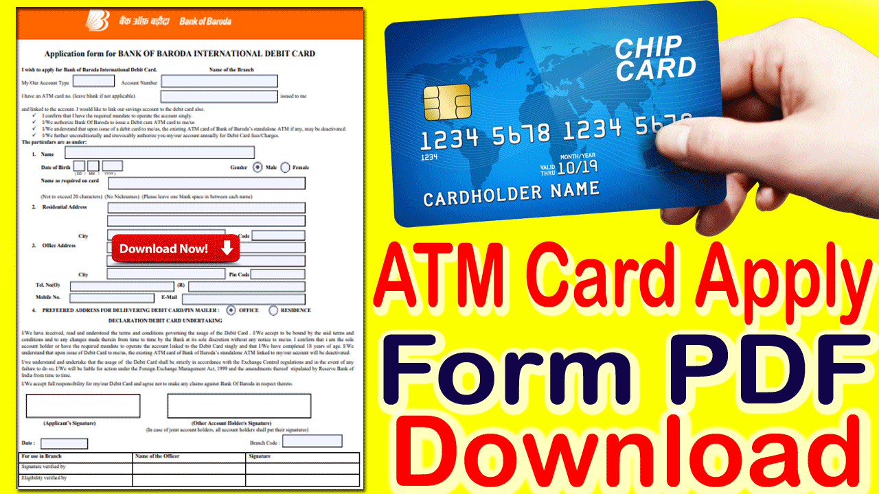 Atm Card Apply Form Pdf Download 2024 1423